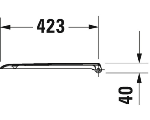 Duravit D-Code WC-Sitz ohne Absenkautomatik weiß Scharniere Edelstahl – Bild 4