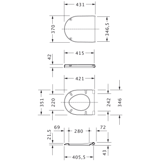 Duravit Starck 3 WC Sitz ohne Absenkautomatik – Bild 2