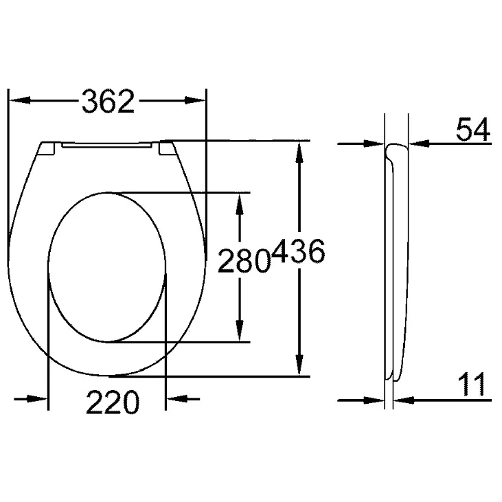aus Duroplast mit Absenkautomatik- Soft close