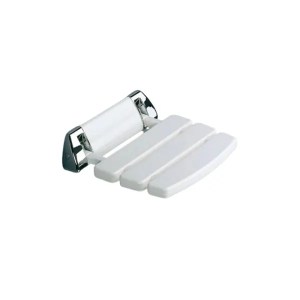 Alva Aqua Varia Duschklappsitz ABS Sitz-Fläche 35x33,7cm bis 160kg Weiß/Chrom