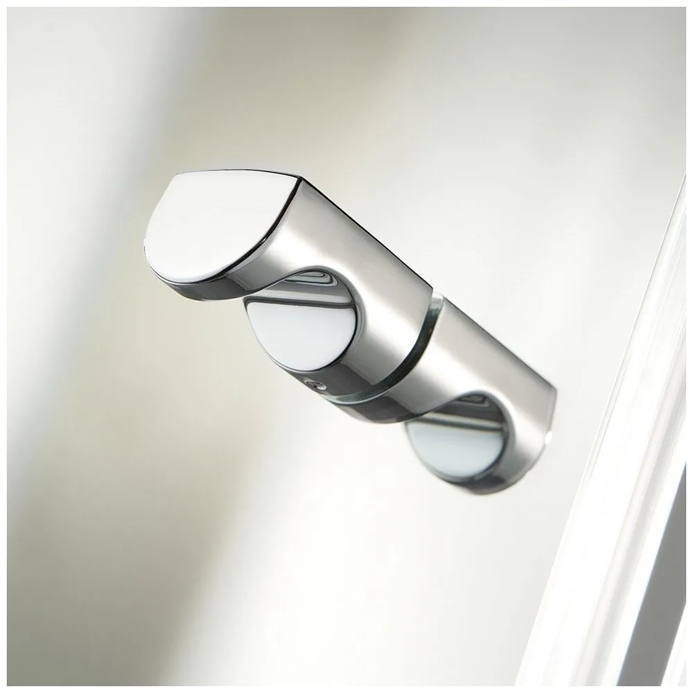 HSK Exklusiv Runddusche 2-teilig 90 x 90 x 200 cm aluminium silber matt – Bild 2