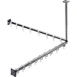 IS DVH Duschvorhangstangen Set 800 mm, chrom