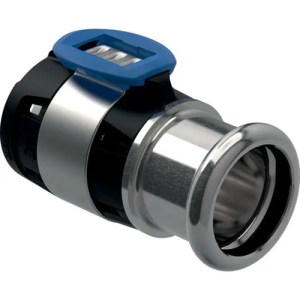 Geberit FlowFit Übergang auf Geberit Mapress, mit Pressmuffe, Edelstahl