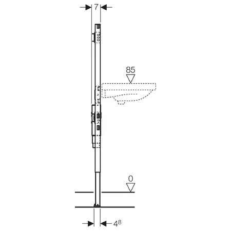 Geberit Duofix Waschtischelement mit Unterputz Sifon, BH 130 cm – Bild 3