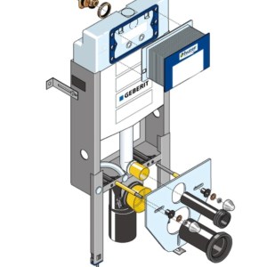 • Vielseitiges Montage-Element für Wand-WCs im Trockenbau