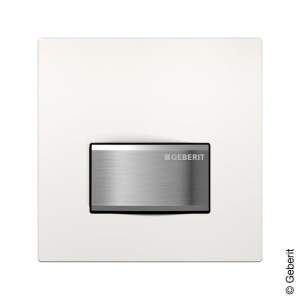 Geberit Sigma50 weiß/chrom gebürstet HyTouch Urinal Handauslösung pneumatisch