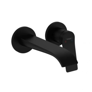 Hansgrohe Vivenis Einhebel-Waschtischarmatur Unterputz für Wandmontage mit Auslauf 19,5cm, mattschwarz